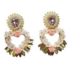 Load image into Gallery viewer, FLOWERS HEART - GOLD - ROSE