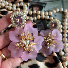 Load image into Gallery viewer, Corinna Earrings - Lilac and Rosé Earrings