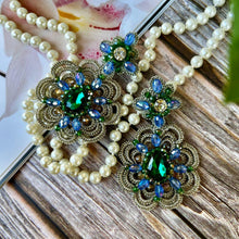 Load image into Gallery viewer, Blue anf Green Summer Shades - FRIVOLITE EARRINGS