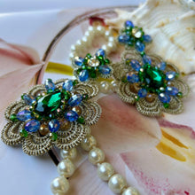 Load image into Gallery viewer, Blue anf Green Summer Shades - FRIVOLITE EARRINGS