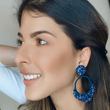 Load image into Gallery viewer, FEDRA Earrings in Midnight Blue
