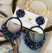 Load image into Gallery viewer, FEDRA Earrings in Midnight Blue