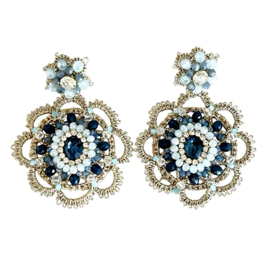 BLUE SHADES - FRIVOLITE EARRINGS