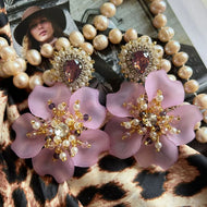 Corinna Earrings -  Lilac and Rosé Earrings