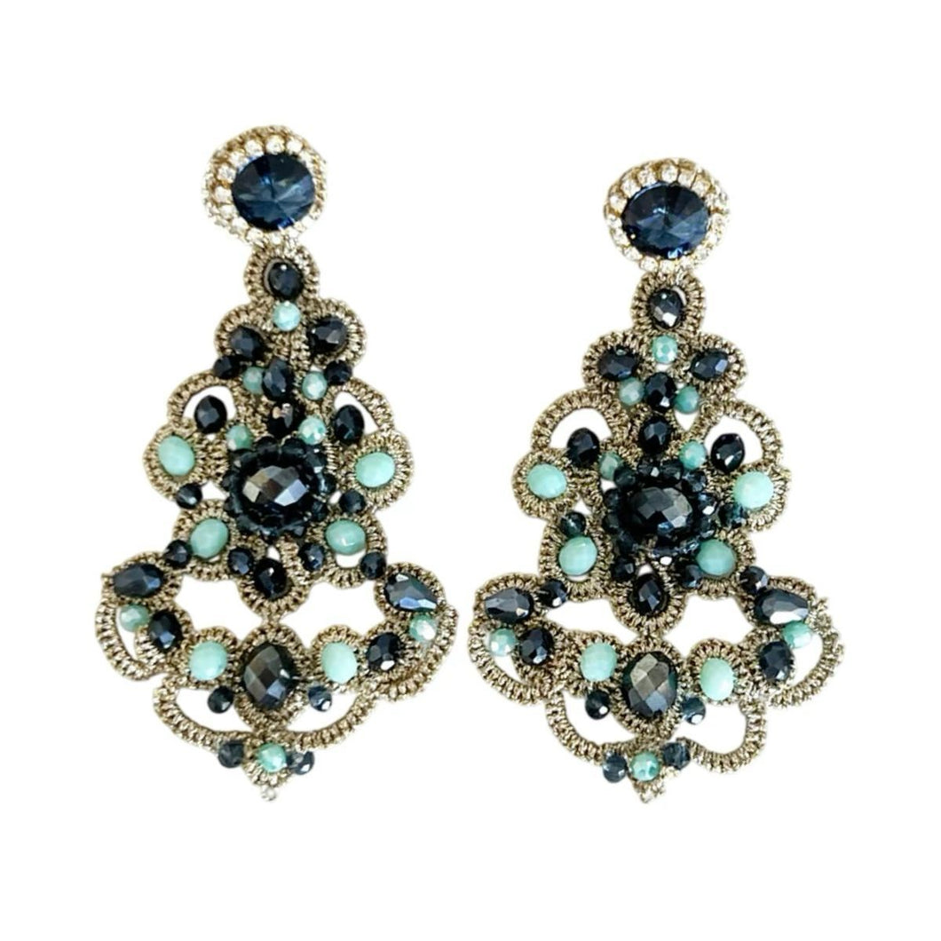 STATEMENT BLUE SHADES - FRIVOLITE EARRINGS