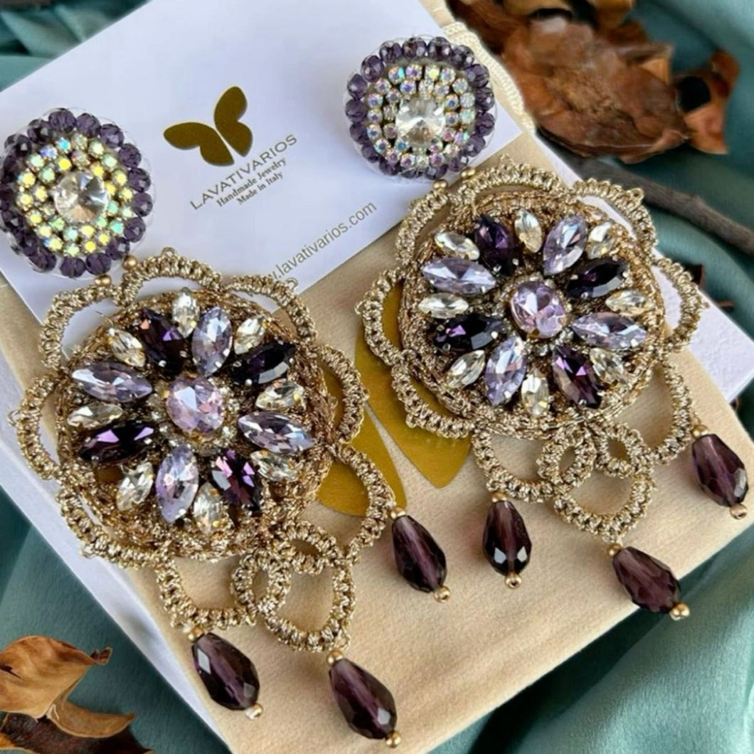 Cleo Earrings - Lilac