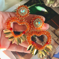 HEART-  Orange and Red