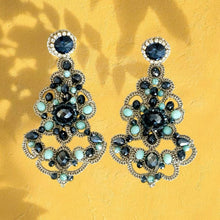 Load image into Gallery viewer, STATEMENT BLUE SHADES - FRIVOLITE EARRINGS
