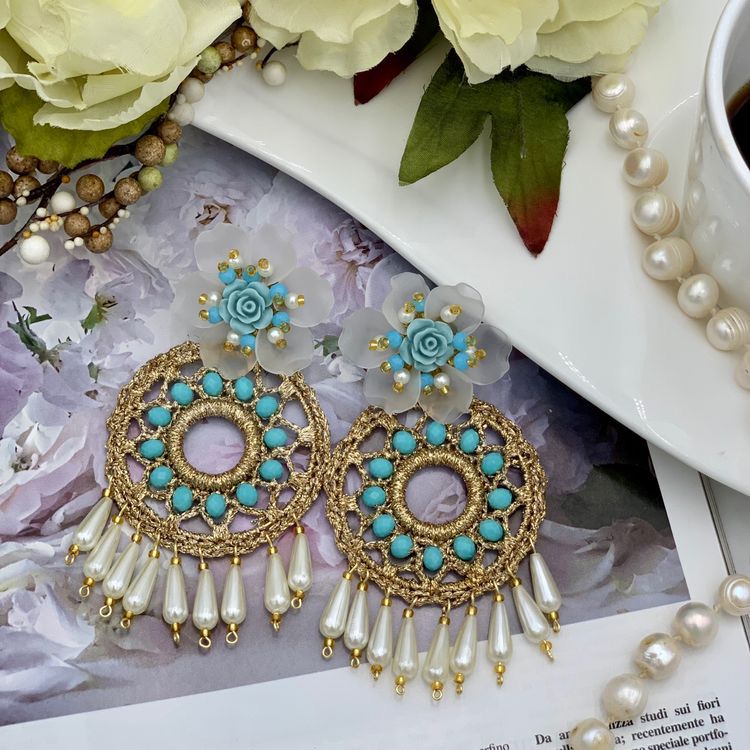AMARANTA - Statement Turquoise Earrings
