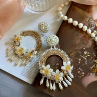 ANAIS Crochet and Flowers Earrings